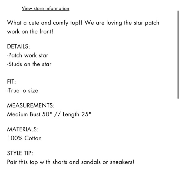 Easel Beige Star Patchwork Short Sleeve Top - Picture 6 of 7